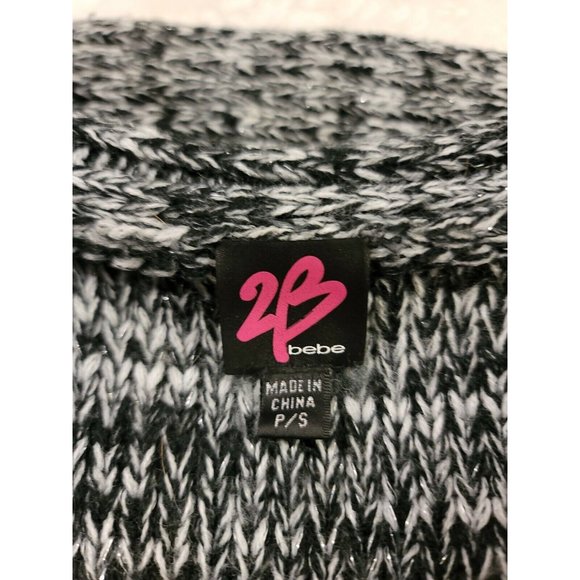 2B Bebe Multicolor Open Knit Longsleeve Cardigan Sz SM Pockets - Picture 5 of 7